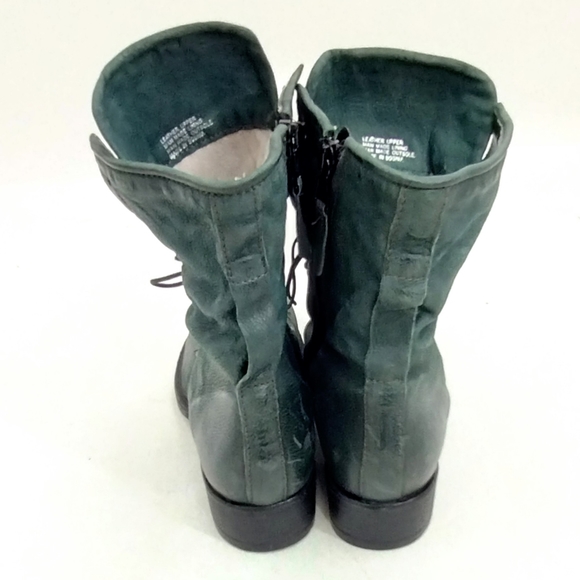 Miz Mooz Nala Combat Boots in Distressed Jade - Picture 5 of 13